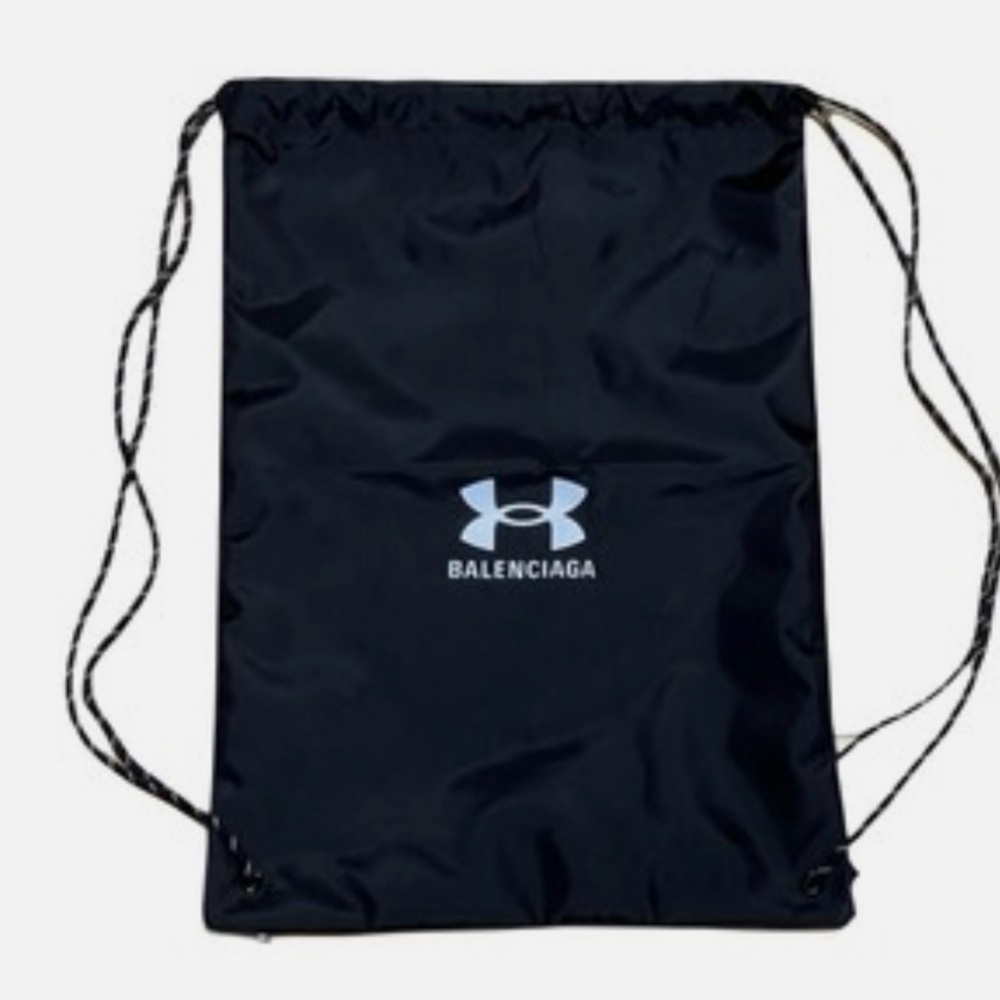 Balenciaga x Under Armour Colab Black Drawstring Backpack